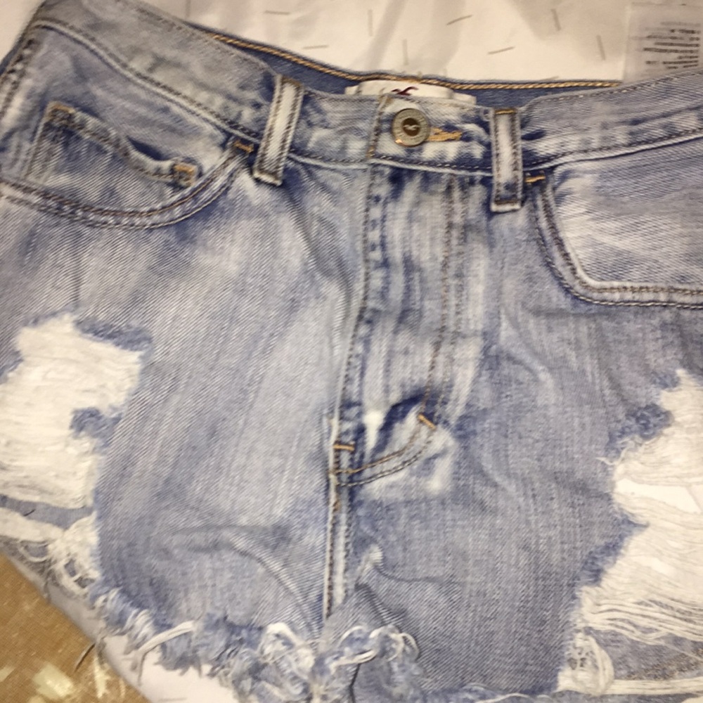 Light denim shorts